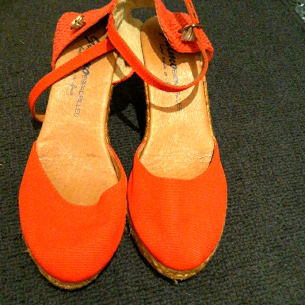 Brand new red espadrilles. Made in Spain Size 5